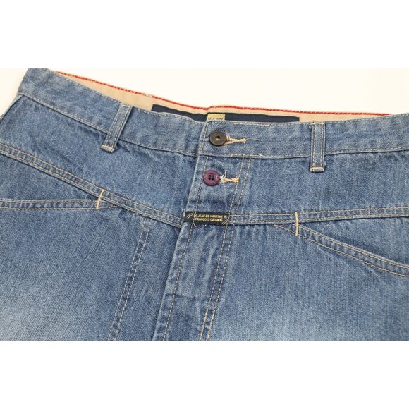 Deadstock Vtg 90s Marithe Francois Girbaud Mens 31 Baggy Denim Jean Shorts Blue - Picture 5 of 10